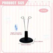 3/1pc Adjustable Doll Stand Suitable For Doll, Doll Display Stand Suitable For 4-6 Inch (Approximately 10.2-15 Cm) Dolls, Keeping Dolls In A Standing Position (Black, 3 Pieces Set) (Dolls Not Included) - multicolor - View 6