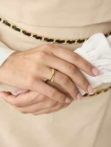 MOTF PREMIUM NHẪN XOẮN MẠ VÀNG 18K - Vàng - Xem 3