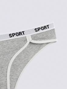 Loungeista Braguitas triangulares con bloque de color y borde elástico para deportes - Multicolor - Ver 3