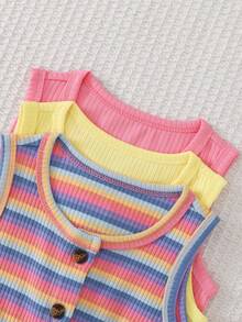 SHEIN Playful Pals Baby Girls Jumpsuits - Multicolor - View 6