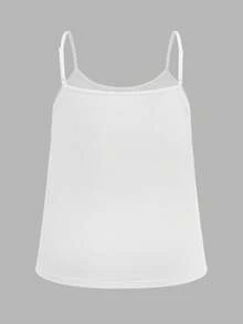 SHEIN EZwear 3件套加大码女式褶皱宽松吊带背心，可调节肩带，适合春夏穿着 - 彩色 - View 4