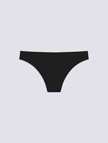Loungeista 4pcs Women's Solid Color Casual Seamless Low-Rise Briefs - Multicolor - View 10