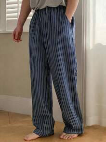 DAZY Pantalones de estar por casa a rayas para hombre, primavera - Multicolor - Ver 4