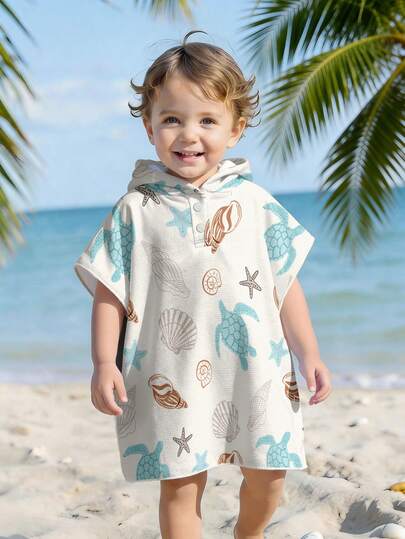 Áo khoác ngoài có mũ trùm đầu may đo theo yêu cầu dành cho bé trai, cỡ sơ sinh và trẻ nhỏ, áo choàng có mũ cổ chữ V, khăn tắm mặc được, áo che chắn khi đi biển, vật dụng cần thiết cho việc tắm và bơi lội.