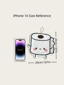 Joivida 1条可悬挂珊瑚绒手巾，印有便便或纸巾图案，超强吸水速干，厨房抹布，家居浴室装饰新奇礼物 - 彩色 - 查看 14