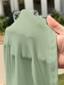 Aloruh Đầm ngắn xếp ly không tay họa tiết hoa dành cho nữ, kiểu dáng thanh lịch, thích hợp cho mùa hè. - Màu xanh Ô liu - Xem 6