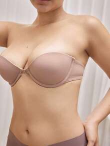 Bralution Bộ 3 Áo ngực không dây gợi cảm tối giản cho nữ, khóa cài phía trước - Nhiều màu - Xem 3