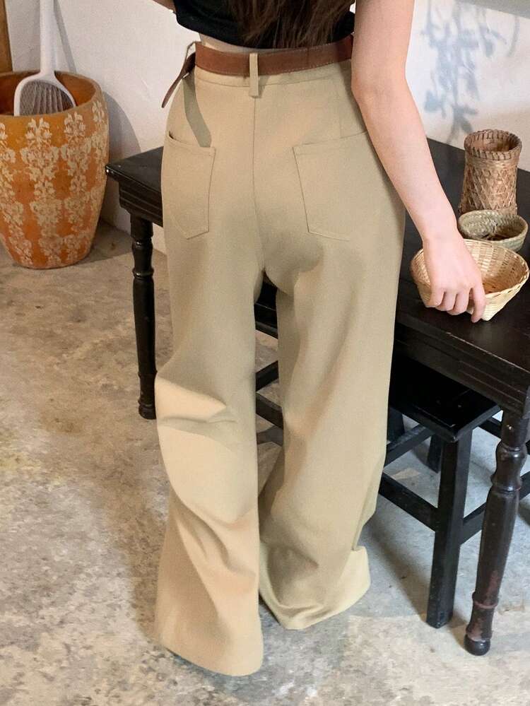 Women's Solid Color Jumpsuit Flared Casual Formal Pants, Summer