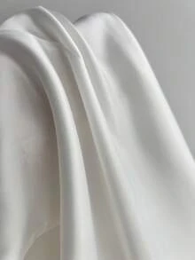 Elamini 女士优雅立领收腰编织中长连衣裙 - 白色 - 查看 8