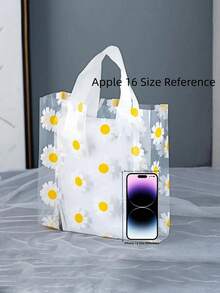 20 Pieces Premium Daisy Print Gift Bags Set Multi-Purpose Reusable Boutique Packaging For Clothing/Towels/Shopping High-Quality Decorative Bags For Birthdays/Weddings/Parties (Floral Design Gift Wrap Accessories) - Multicolor - View 12