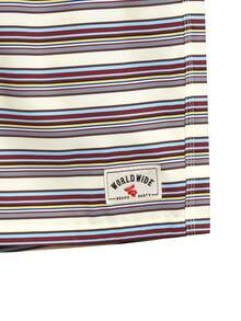 Azuldrift Men's Holiday Letter & Striped Drawstring Waist Beach Shorts - Khaki - View 4