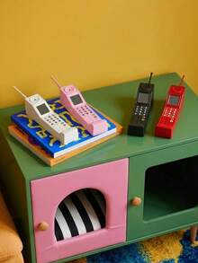 1 chiếc mô hình điện thoại cổ điển bằng gạch – Phụ kiện trang trí kiểu Trung Quốc dùng cho sân khấu và cửa sổ. - Nhiều màu - Xem 2