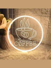 1PC Coffee Neon Sign,Multi-Purpose, Wall Hanging Decoration For Coffee Bar, Tea Station, Restaurants, Farm, Kitchen,Coffee Shop Dessert Store Bag Shop Sign Hanging Wall Shop Window Decorative Light - Multicolor - View 8