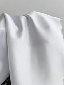 Elamini 女士V领A字吊带连衣裙，性感休闲家居服 - 黑與白 - 查看 6