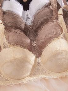 5pcs/Set Women Lace Underwire Bras - Multicolor - View 5