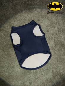 Batman X PETSIN 1 Piece Of Superhero With Face Mask, Blue Head Print Pet Vest, Soft, Breathable, Unconstrained, Deep Blue Pet Clothing - dark blue - View 7