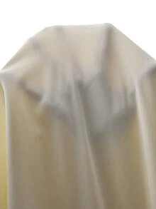 SHEIN 米色底棕色滚边孕妇连衣裙，系带腰身，无袖圆领，简约优雅，后背蝴蝶结系带，收腰设计修饰腹部，温柔婉约，适合孕期通勤穿着。 - 米色 - 查看 7