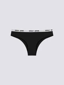 Loungeista 4pcs Women Elastic Letter Waistband Comfort T-String Briefs - Multicolor - View 10