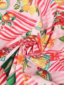 Vivid Eden Bộ jumpsuit nữ cài cúc phía trước, in họa tiết toàn thân, thắt nơ phía trước, kiểu dáng thường ngày, thích hợp cho kỳ nghỉ, váy maxi đi nghỉ mát, trang phục đi biển, quần áo đi nghỉ mát vùng nhiệt đới cho nữ, trang phục mùa hè cho nữ, mặc hàng ngày, thường ngày. - Hồng - Xem 16