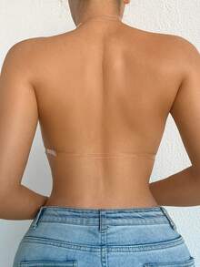 SHEIN 1 miếng che đầu nhũ hoa thời trang tối giản, thoải mái, cần thiết cho mặc hàng ngày và du lịch, áo ngực dán, áo ngực không dây, áo ngực không dây, đồ lót cho nữ, áo ngực hở lưng, áo ngực nâng ngực dán, áo ngực nâng ngực dán cho mùa hè, đám cưới, bãi biển, lễ hội. - Màu tím hoa cà - Xem 7