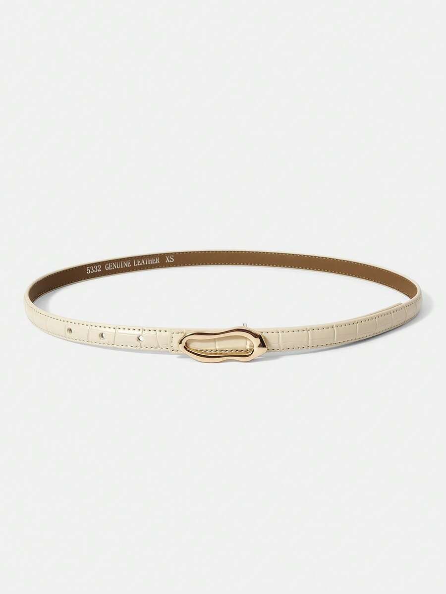 MOTF PREMIUM Thắt lưng tre đa năng màu be nhạt thời trang - Màu trắng - Xem 2