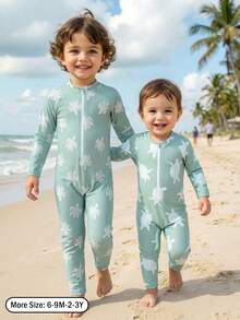 Boys Patchwork Print Long Sleeve Sports One-Piece Swimsuit Young Boys Suit Set Young Boys  Young Boys 3 7yrs Beach Kids Swimsuits Long Sleeve Kids Swimming Suit Young Boys Swimwear
Middle East  Long-Sleeved Long Pants Swimsuit   Knit Plain Color Gradient Swimsuit  Front Zipper For Easy On And Off  Sun Protection Surfing  Fashionable Leisurely   Suitable For Vacation   Suitable For Summer - Multicolor - View 7