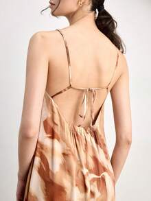 Ocili Women's All-Over Print Backless Elegant Camisole Dress - Multicolor - View 3