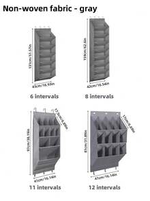 1pc Door Shoe Storage Bag, 6-Layer 8-Layer Door Rear Shoe Rack, Suitable For Multiple Pairs Of Shoes, Large Deep Pocket Hanging Shoe Storage, Can Store Wardrobe, Dormitory, RV, Narrow Door-Gray Door Shoe Storage Bag, With Large Deep Pocket, Narrow Shoe Rack For Door Hanging Boots Storage, Black Door Shoe Storage 12 Large Pocket Shoe Storage Bag Shoe Rack Door Wardrobe Shoe Storage Rack Suitable For Walls, Dormitory And Narrow Door Storage Shoe Rack - Multicolor - View 11