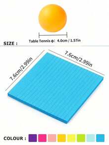 SHEIN 1/8 piezas Notas adhesivas grandes 4x6 IN, (46 hojas/bloque) Notas adhesivas rayadas 4x6 de colores brillantes/pastel, Blocs de notas adhesivas grandes rayadas, Notas adhesivas grandes a granel rayadas, Vuelta al cole - Unitalla - Ver 6