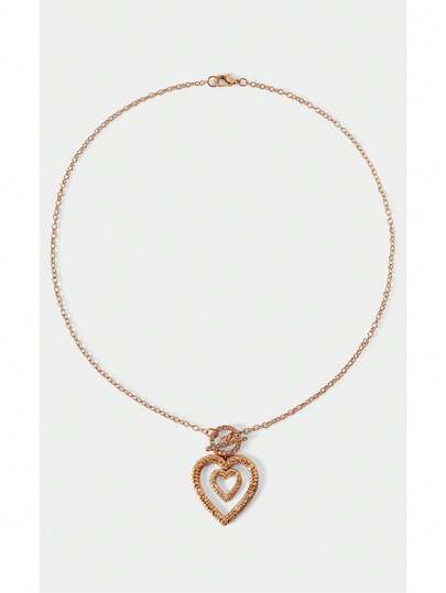 Noxbound Cross-Border Retro Style Chain Rotatable Love Necklace, Simple And Exquisite, Light Luxury Niche, Suitable For Parties, Concerts, Festivals,Minimalist/Vintage/Elegant,For Mom/Women/Girl/Mother,Summer/Beach/Prom/Part/Vacation/Travel,BOHEMIAN/Modern/Chic,Daily Wear/Work Day