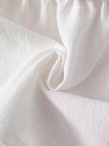 SHEIN Vestido ligero de malla sin mangas con cuello de encaje para bebé recién nacida, adecuado para celebración de los 100 días, fotos familiares y asistir a bodas, primavera/verano - Blanco - Ver 6