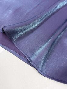 Đầm dài satin cổ chữ V thanh lịch dành cho nữ - Màu tím - Xem 4