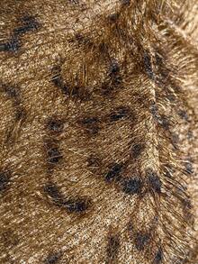 BamGleam Women's Leopard Print Side Slit Hem Sexy Bodycon Halter Dress - Brown - View 5