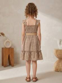 Vestido para niña estilo casual - Beis - Ver 2