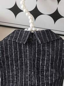 SHEIN Bubblio Bộ áo liền quần không tay màu xám thanh lịch cho bé gái, có cổ (không kèm thắt lưng), thích hợp cho mùa hè. - Nhiều màu - Xem 6