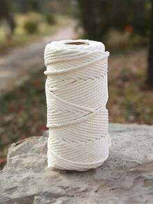 SHEIN Corda di macramè naturale bianca, con range di dimensioni da 1 mm a 5 mm, per borse fatte a mano, confezioni regalo, etichette, legature, decorazioni per la casa, forniture per feste, progetti di artigianato. Corda decorativa forte e versatile per celebrazioni festive e progetti di artigianato. - Beige - Visualizzare 14