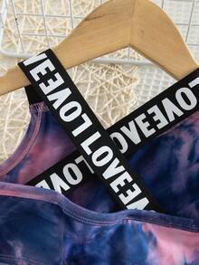 SHEIN 2件套 女童扎染针织运动上衣和短裤套装 - 彩色 - 查看 10