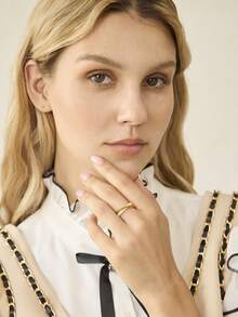 MOTF PREMIUM NHẪN XOẮN MẠ VÀNG 18K - Vàng - Xem 7