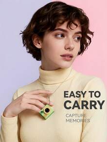 JMMO Mini Digital Camera Necklace, Thumb Camera, Portable Keychain Camera With Flip Screen, HD  Camera  For Selfie, Video Recording, Cute Compact Camera Gift For Girls Teens - View 4