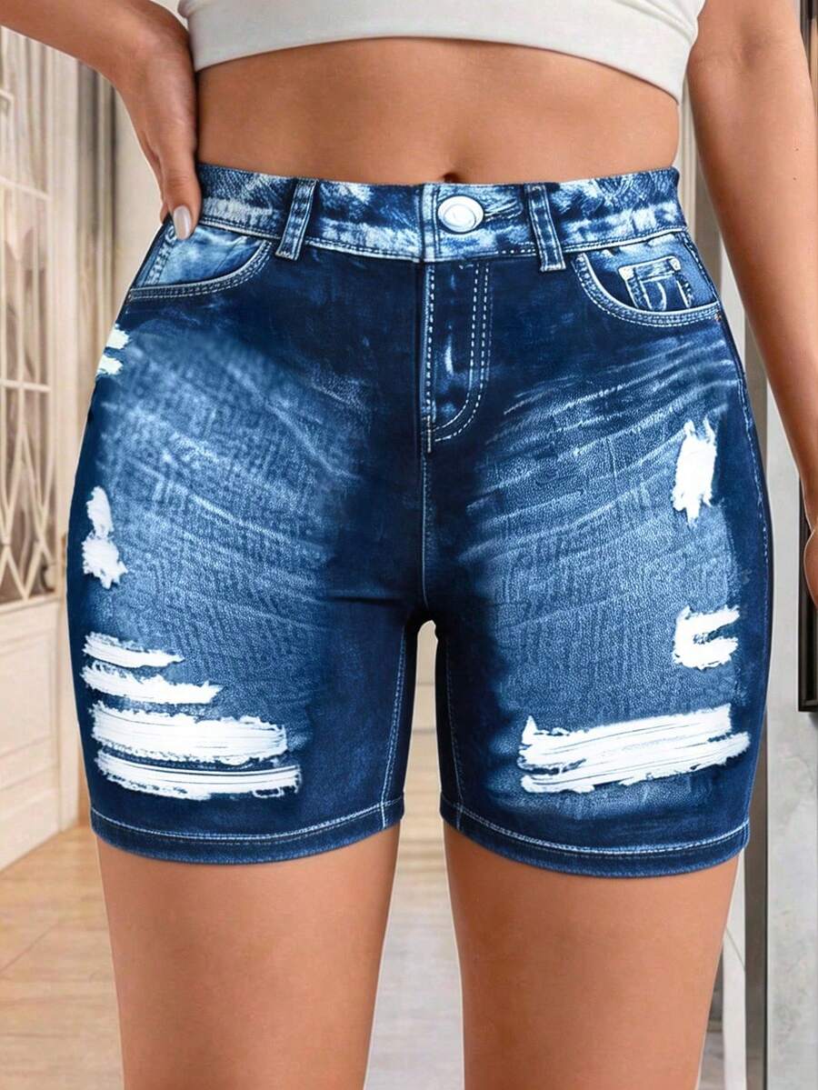 EMERY ROSE 女士休闲街头风短裤 - 黑色 - 查看 1