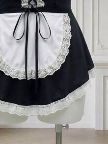 Fantasy Costume Fantasy Costume 大码蕾丝拼接内衣 - 黑與白 - 查看 9