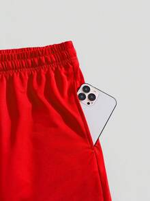Sorvial Set da uomo estivo casual composto da Maglietta a maniche corte con stampa di cifre e pantaloncini in 2 pezzi - Multicolore - Visualizzare 6