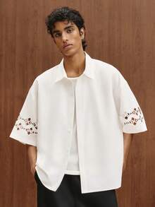 TOKVUE Men's Casual Everyday Versatile Tie-Dye Short Sleeve Shirt - Apricot - View 3