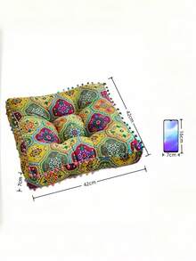 1 PC Thick Soft Comfortable Wear Resistant Non Slip Bottom Easy Clean Bohemian Moroccan Style Round Meditation Cushion Throw Pillow Butt Pad Zafu Seat Cushion Floor Seat Cushion For Living Room Bedroom Office Gaming Chair Multi Functional Home Decor Chair Cushion Home Decor Essentials - Multicolor - View 2
