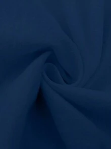 SHEIN LUNE CURVE 大码休闲棉麻拼接刺绣花边裤 - 藍色 - 查看 4
