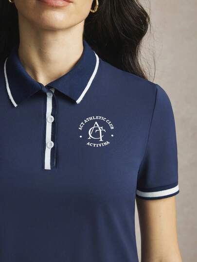 Activina 女士撞色短袖运动Polo衫
