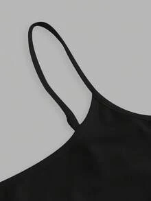 SHEIN PETITE CURVE 大码女式三件套紧身休闲背心（细肩带） - 彩色 - 查看 6