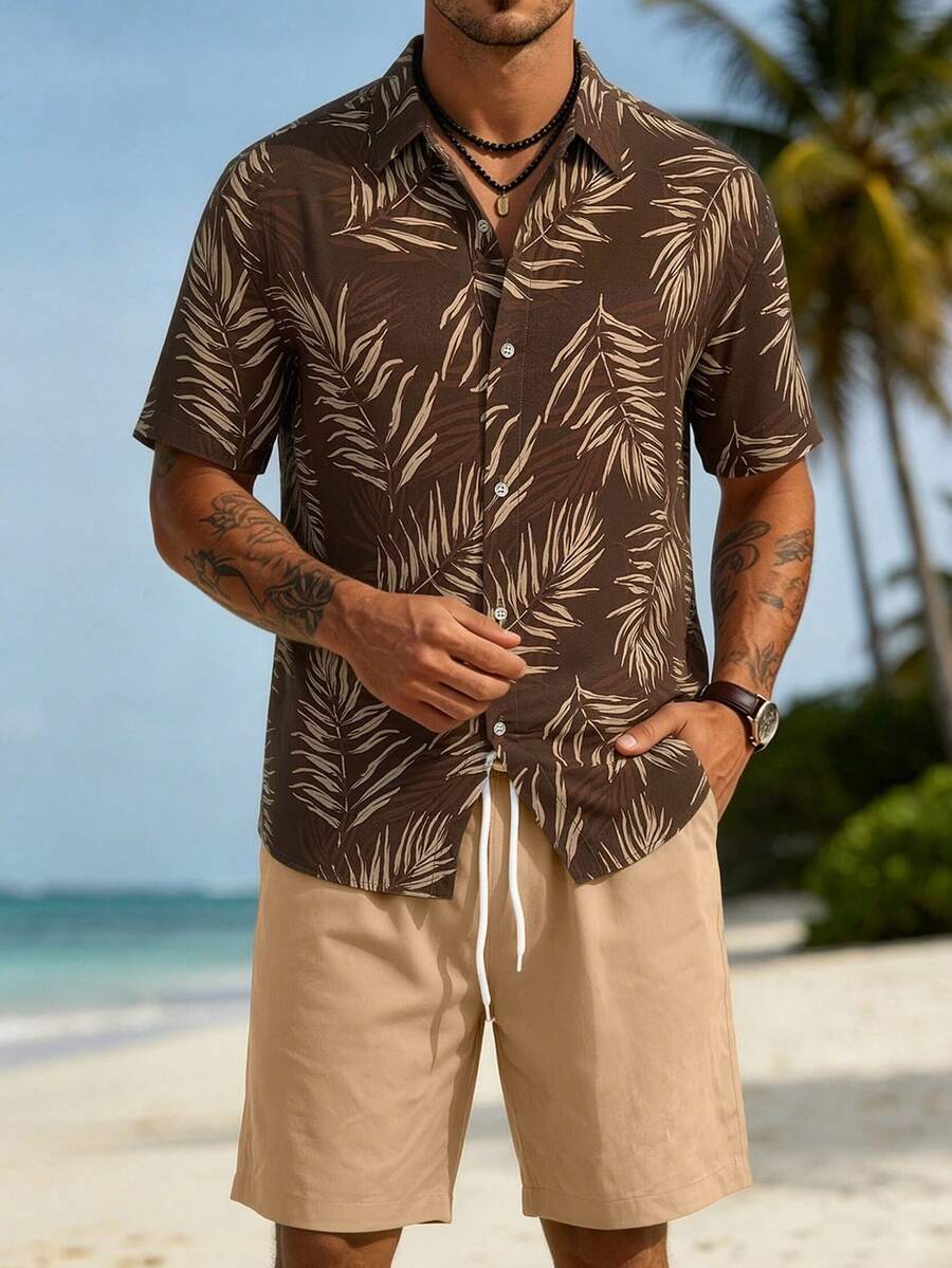 Manfinity RSRT Men's Hawaiian Shirt Set - Multicolor - View 1