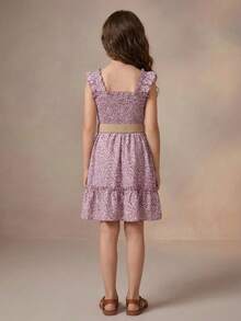 Vestido para niña estilo casual - Rosa - Ver 2