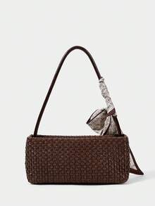 SHECARRY Túi đeo vai nữ, túi hobo, chất liệu PU dập nổi, màu nâu, thời trang, thanh lịch, đơn giản, cá tính, đa năng, cổ điển, thích hợp đi làm, công sở, hẹn hò, hàng ngày, mua sắm, uống trà chiều. - màu nâu - Xem 4